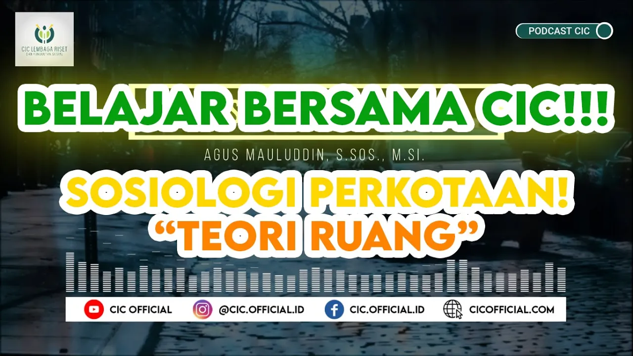 SOSIOLOGI PERKOTAAN - TEORI RUANG [PODCAST CIC]