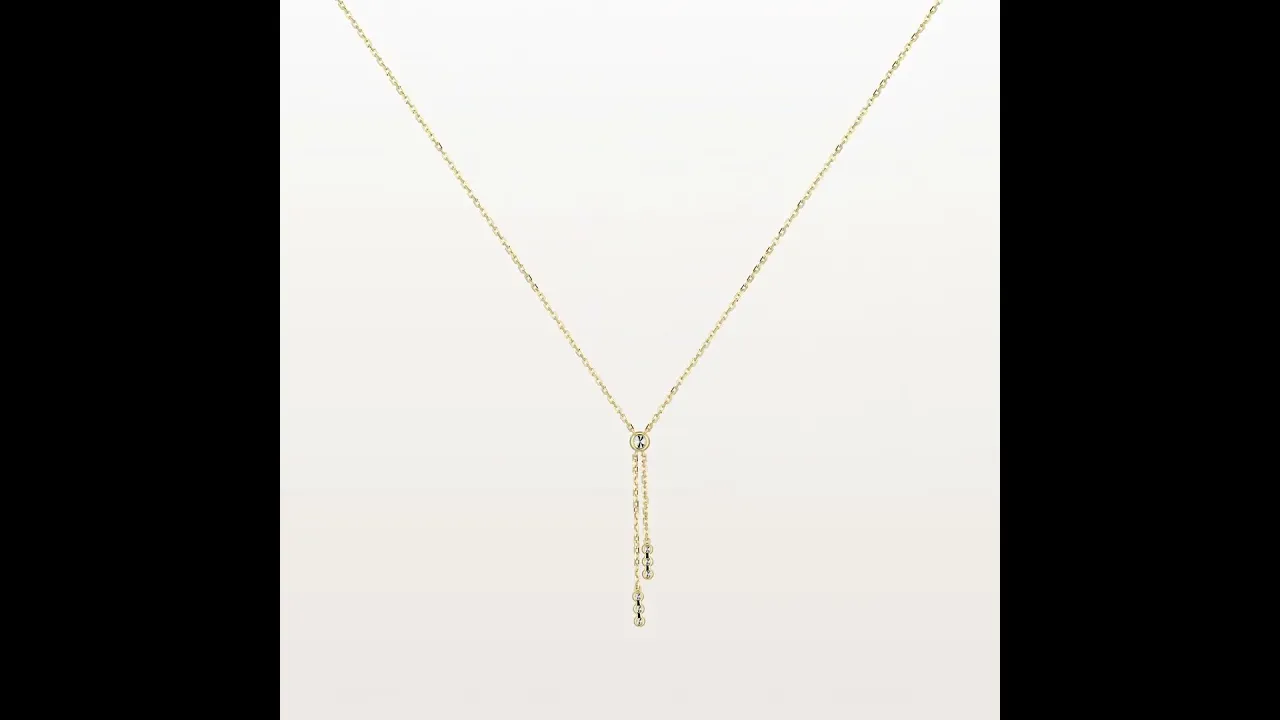 One More Thing | Double Drop Diamond Lariat Necklace