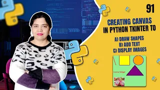 Tkinter Canvas Widget Draw Shapes Add Text Display Images in Python GUI - Tutorial