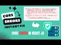 How To Fix CORS Error In React Js Solved 2024 Cors Policy Error