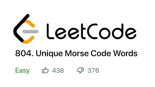 Unique Morse Code Words - LeetCode Problem