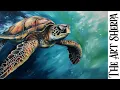 Sea Turtle Acrylic tutorial LIVE STREAM CLASS Step by step for beginners Paint Night at Home