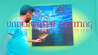 Underwater Acrylic Aesthetic Painting The Eagle Is Hunting Fish In The Blink Of An Eye Bangladesh 