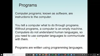 Java Language Introduction to Computers -