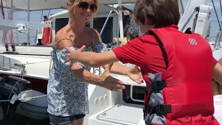 The Boys Meet Archer, our Performance Cruising Catamaran.