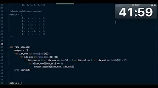 Coding Challenge Medium difficulty - Removing Islands 45 minute time limit