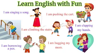 Learn English with Fun and Easy Phrases |Daily Action Sentences for Kids | English Speaking Practice