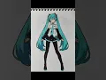 Hatsune miku stick to anime drawing