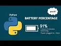 How to check battery percentage using python psutil