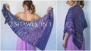 How to Knit TWO shawls in ONE Beginner Friendly - Felicity