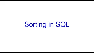 Sorting in SQL SQL Bits Kovolff