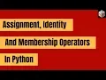 Python Operators Tutorial Part-2
