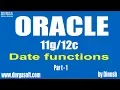 Oracle Date functions Part-1 by dinesh