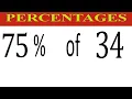 Percentages 75 Percentage of 34
