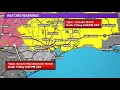 Live radar as storms move through southeast Texas