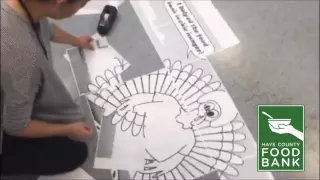 How to Put Together Large Turkey Poster for Turkeys Tackling Hunger