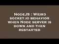NodeJS Weird socket io behavior when Node server is down and then restarted
