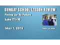 Sunday School Lesson - May 1 2016