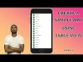 Swift 4 How to build a simple table-based app using UITableView