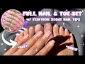 TRYING BTARTBOX XCOAT PASTEL FRENCH TOE TIPS NAILS FULL SET Easy Prep for Beginners