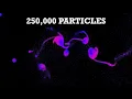 250 000 particles in fluid gravitational motion mesmerizing simulation