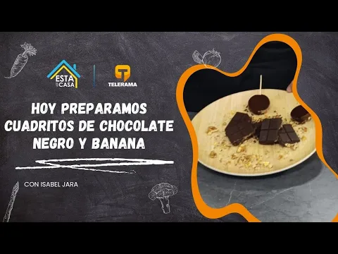 Hoy preparamos cuadritos de chocolate negro y banana