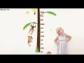Monkey Banana Tree Height Chart Wall Decals