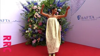 Vick Hope BAFTAtv26 strapless jacquard gown by HuishanZhang