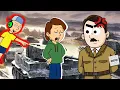 Caillou sends his dad to his war 2 Grounded Big time