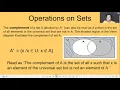 GRADE 7 MATH Operations on Sets Union Intersection Difference and Complement of Sets