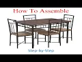 How to assemble Mainstays 5-Piece Dining Set Multiple Colors