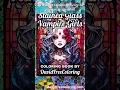 Stained Glass Vampire Girls Coloring Pages Coloring Book for Adults