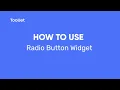 ToolJet - How to use Radio Button widget