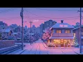 Quiet Winter Lofi Café on a Snowy Street ❄️Warm Lights, Soft Beats \u0026 Cozy Ambience for Study \u0026 Relax