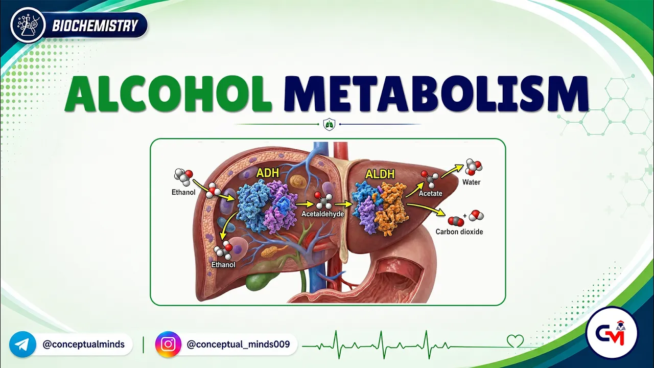 Alcohol Metabolism 🍷⚡ | Enzymes, Pathways & Clinical Correlations | High-Yield USMLE Step 1