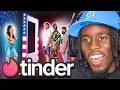Kai Cenat Reacts To USA x Sidemen REAL LIFE Tinder