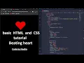 HTML and CSS tutorial of animated beating heart Beginner friendly coding project
