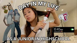 DAY IN MY LIFE AS A HIGHSCHOOL STUDENT | college visit, NYFW, dinner, vlog
