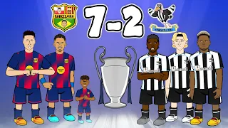 7-2 FC Barcelona vs Newcastle Utd Champions League Goals Highlights