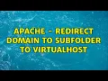APACHE - Redirect domain to subfolder to VirtualHost 2 Solutions