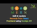Edit Update Data from React frontend using Nodejs MERN STACK Tutorials in Hindi