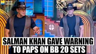 OH NO 😮 Salman Khan gave a warning to paps on Bigg Boss 20 sets | BB 20