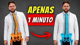 UM MINUTO Desse Exercício Alinha Toda Sua Coluna (em casa, sem equipamentos)