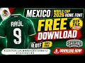 FREE Mexico World Cup 2026 Home Font Download Soccer Jersey Name Number Font