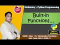 Dictionary in Python Part - 4 Dictinary Built-in Functions Class 11 IP CBSE