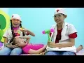 Download Lagu Kids doctor pretend play and healthcare for family at indoor playground - Nursery rhymes song babies