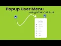 User account Dropdown using HTML CSS JS web development web design