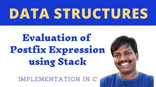 Evaluation of Postfix Expression using Stack Program in C DATA STRUCTURES