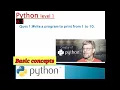 Program to print First 10 Natural numbers using While loop in python by with asifkbs25 Q1