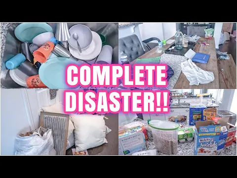 Download MP3 COMPLETE DISASTER CLEAN WITH ME | MESSY HOUSE TRANSFORMATION | EXTREME CLEANING MOTIVATION
